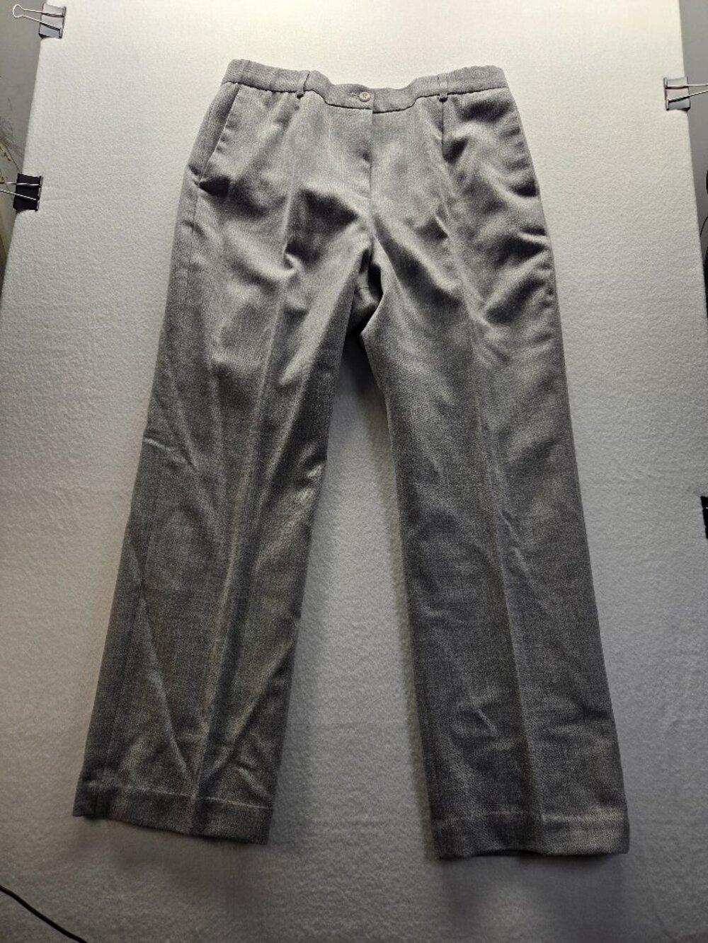 Pendleton Petite Women’s 12 Gray 100% Virgin Wool Straight Leg Dress Pants